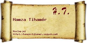 Hamza Tihamér névjegykártya